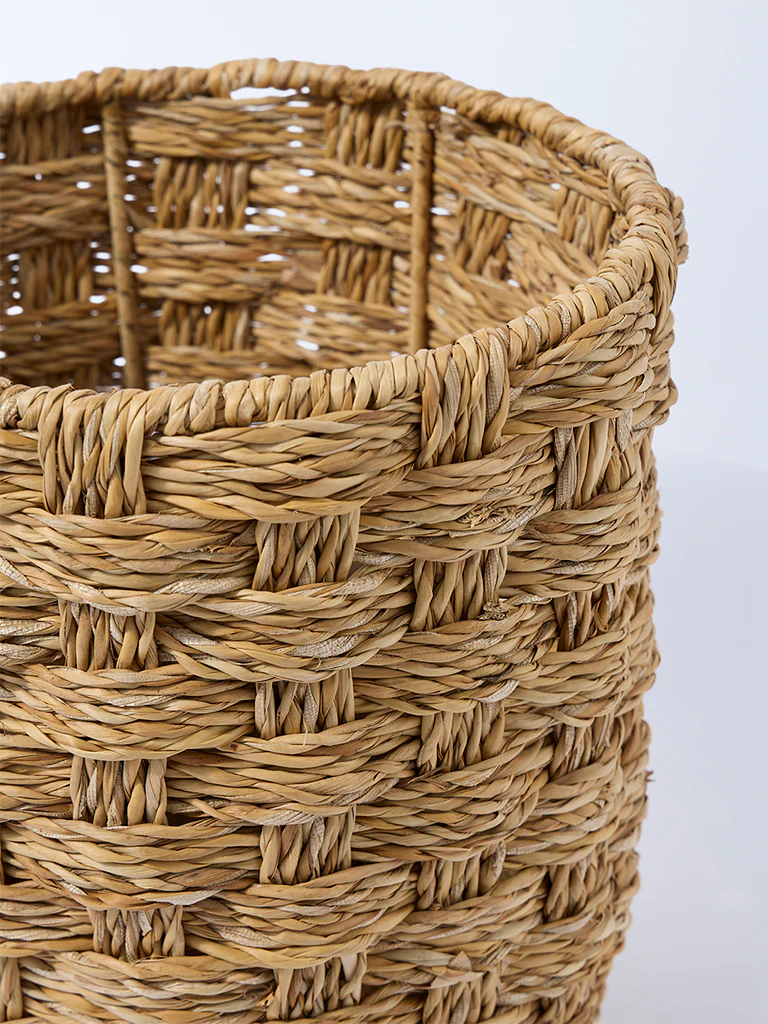 Westside Home Brown Seagrass Woven Planter - Medium - Image 3