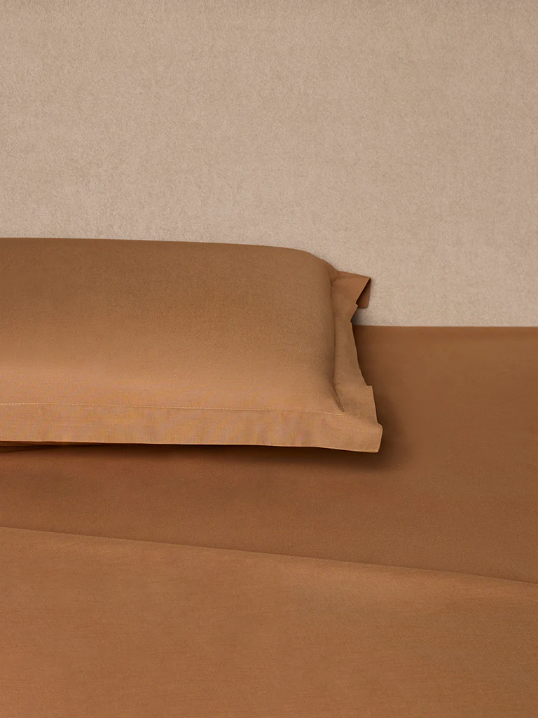 Westside Home Brown Solid King Bed Sheet Set