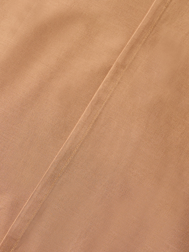 Westside Home Brown Solid Queen Bed Sheet Set - Image 3