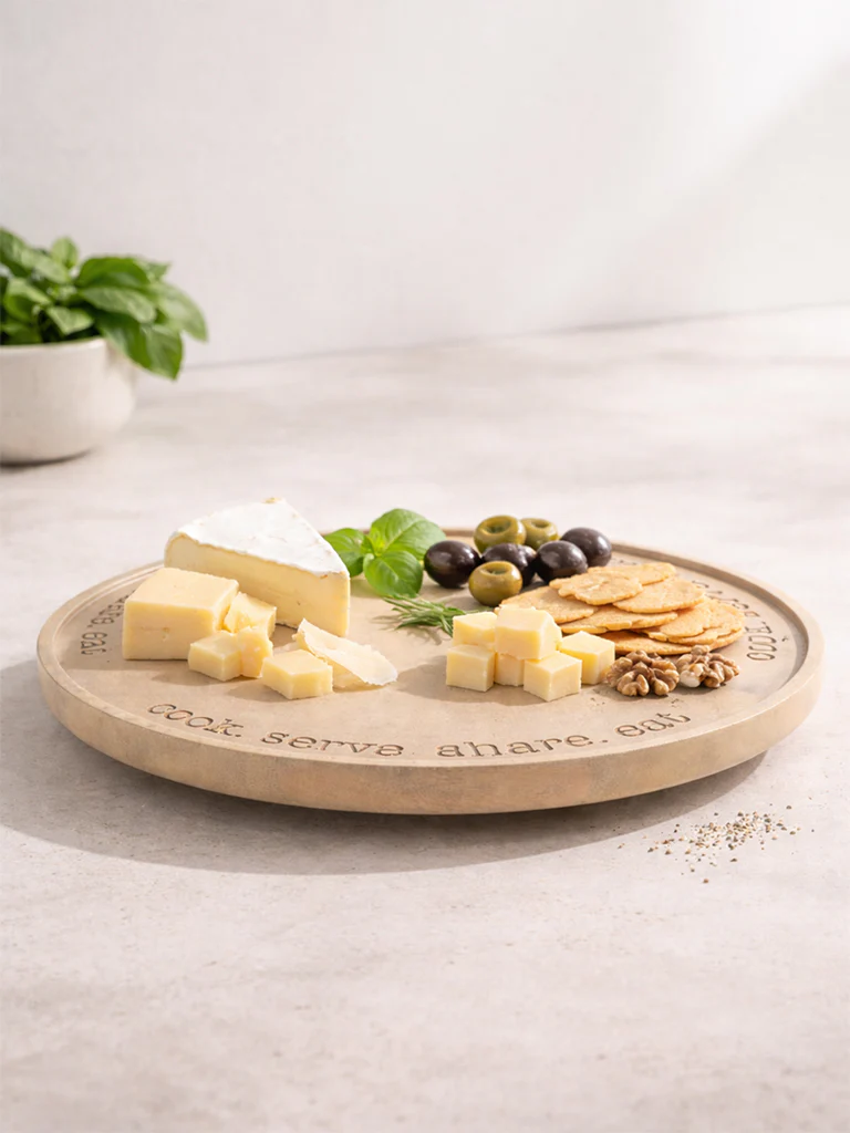 Westside Home Brown Text Design Lazy Susan
