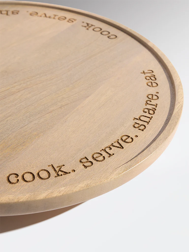 Westside Home Brown Text Design Lazy Susan - Image 4