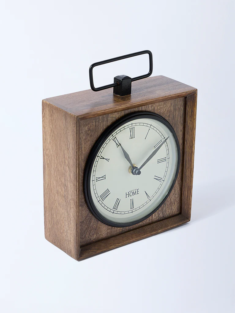 Westside Home Brown Wooden Clock - Image 2