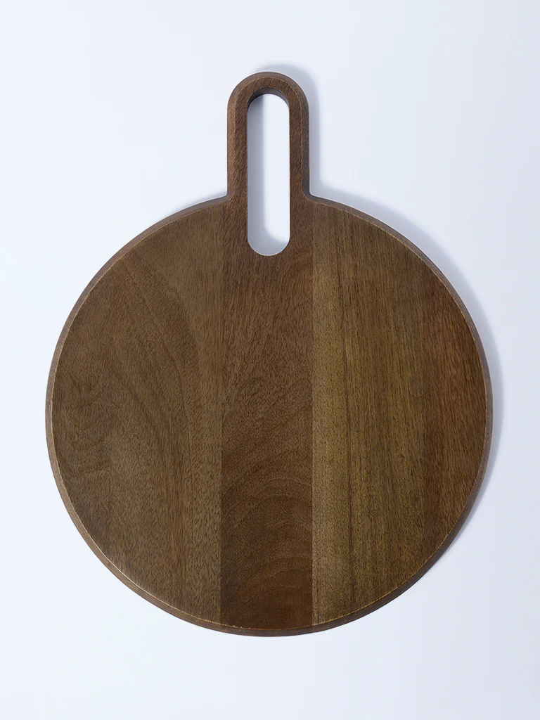 Westside Home Brown Wooden Round Chopper