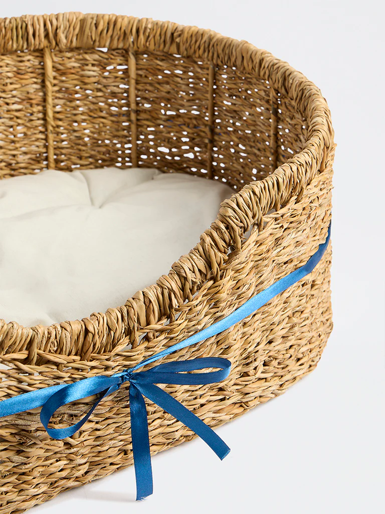 Westside Home Brown Woven Pet Bed with Pillow - Image 5