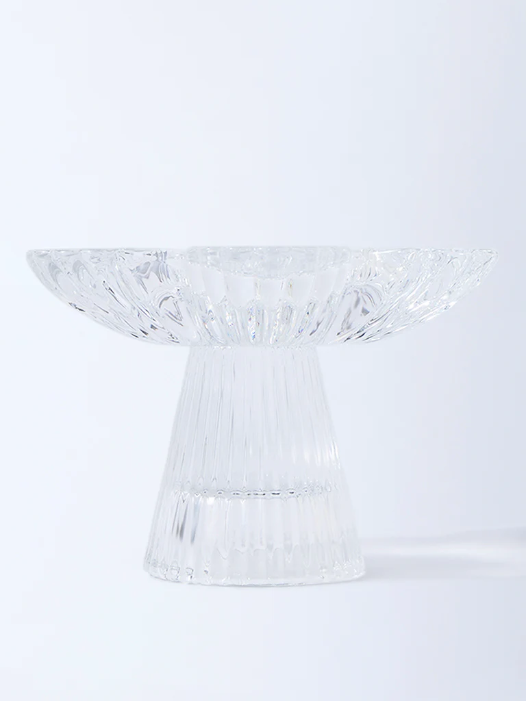 Westside Home Clear Glass Flower Votive Candle Holder