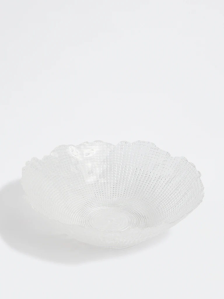 Westside Home Clear Textured Glass Bowl - Large - Image 2