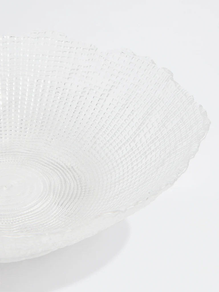 Westside Home Clear Textured Glass Bowl - Large - Image 3