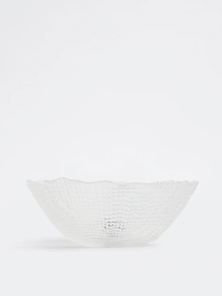 Westside Home Clear Textured Glass Bowl - Small
