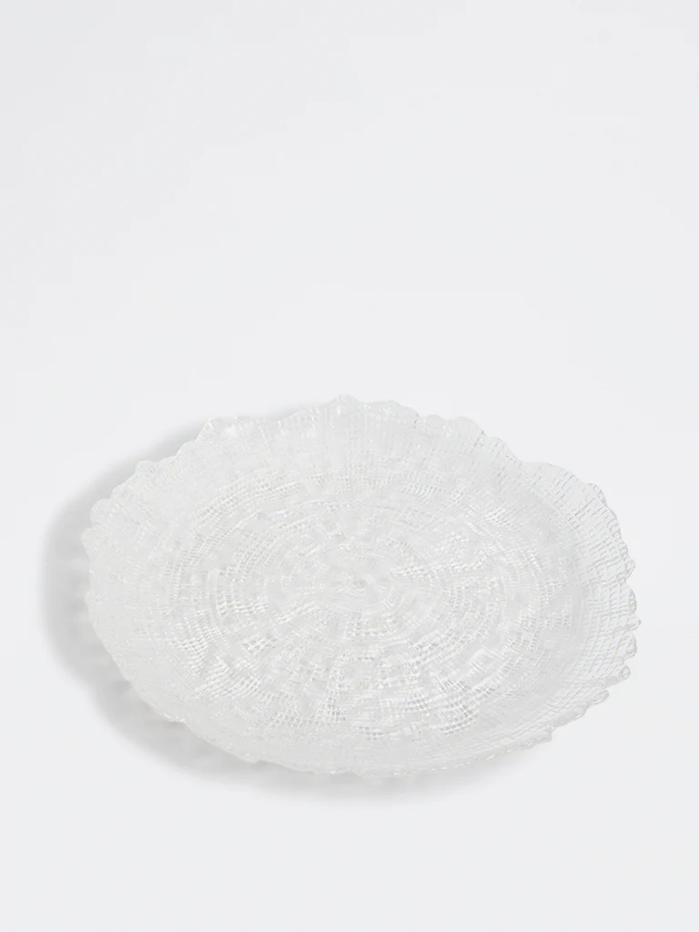 Westside Home Clear Textured Glass Plate - Large - Image 2