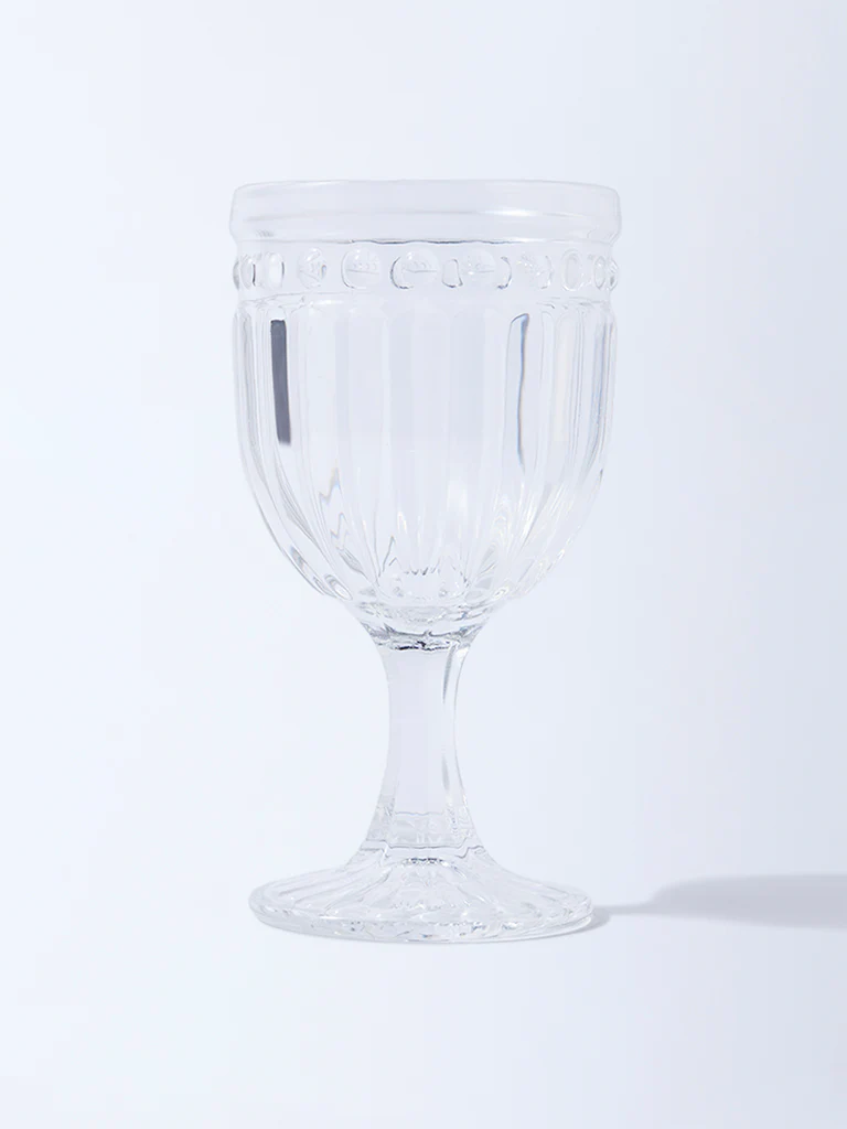 Westside Home Clear Textured Wine Glass