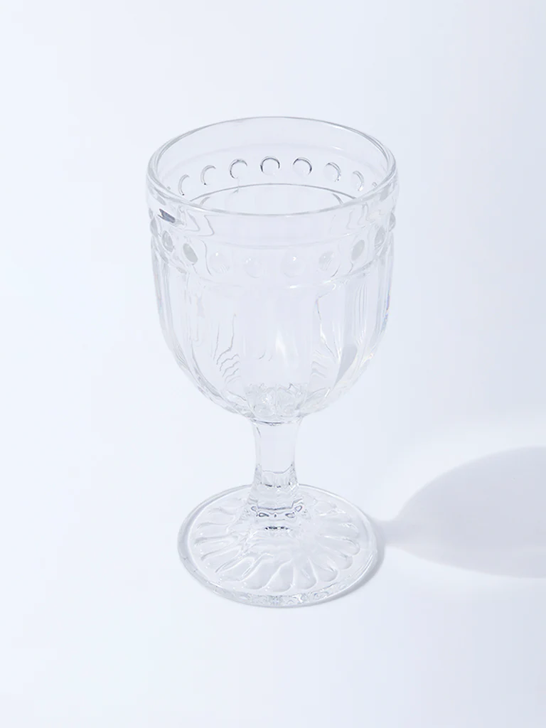 Westside Home Clear Textured Wine Glass - Image 2