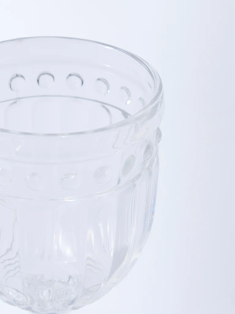 Westside Home Clear Textured Wine Glass - Image 3