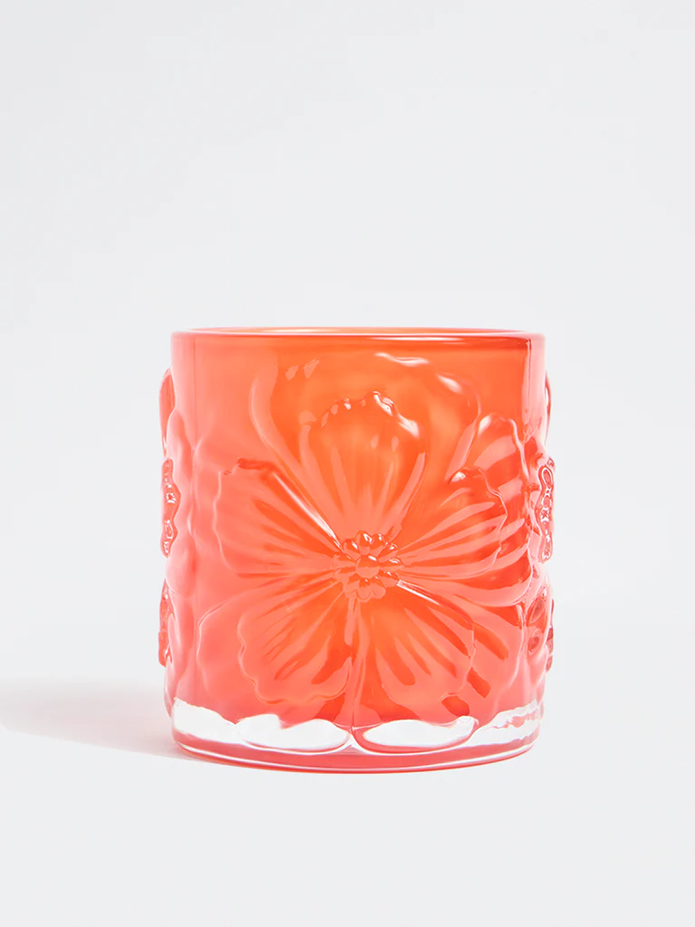 Westside Home Coral Glass Votive Candle Holder