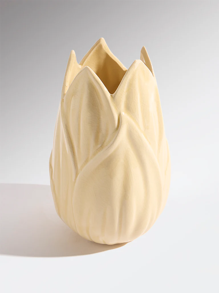 Westside Home Cream Artichoke Ceramic Vase