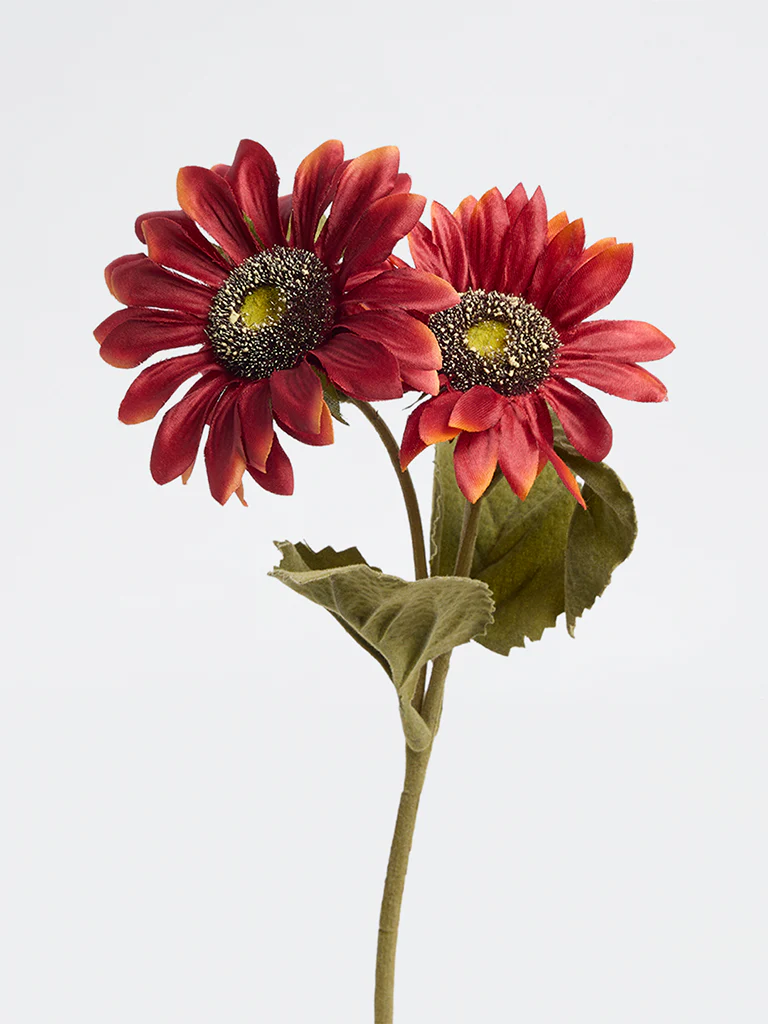 Westside Home Dark Orange Artificial Sunflower Plant - Image 2