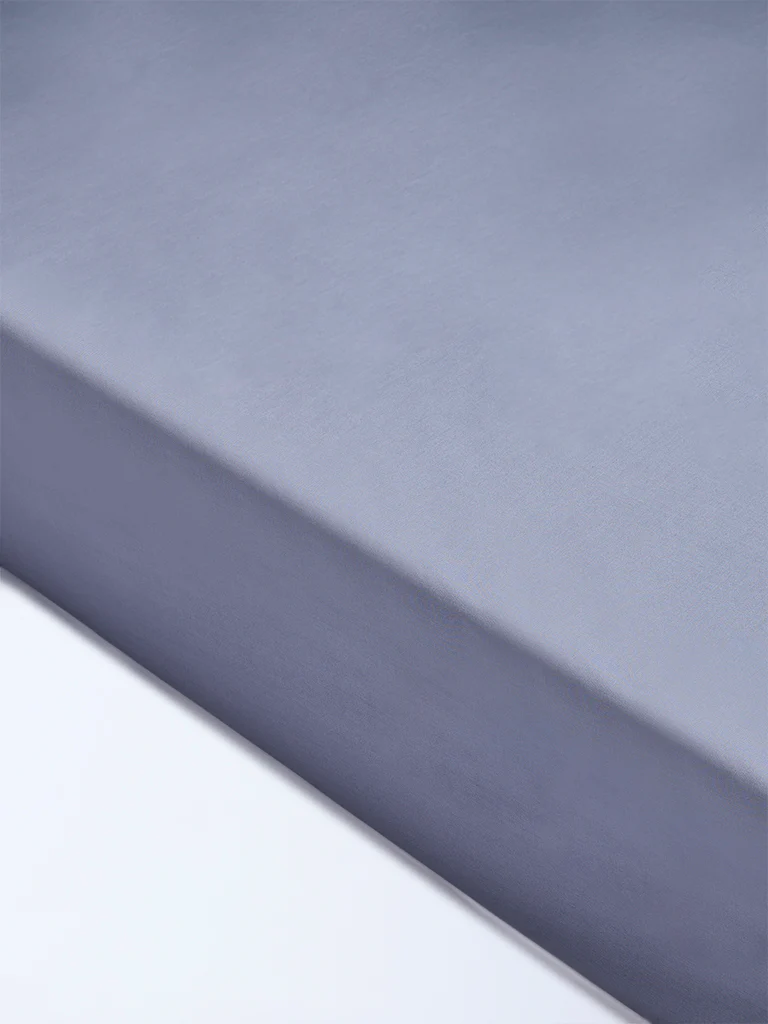 Westside Home Dusty Blue Solid King Bed Sheet Set - Image 2