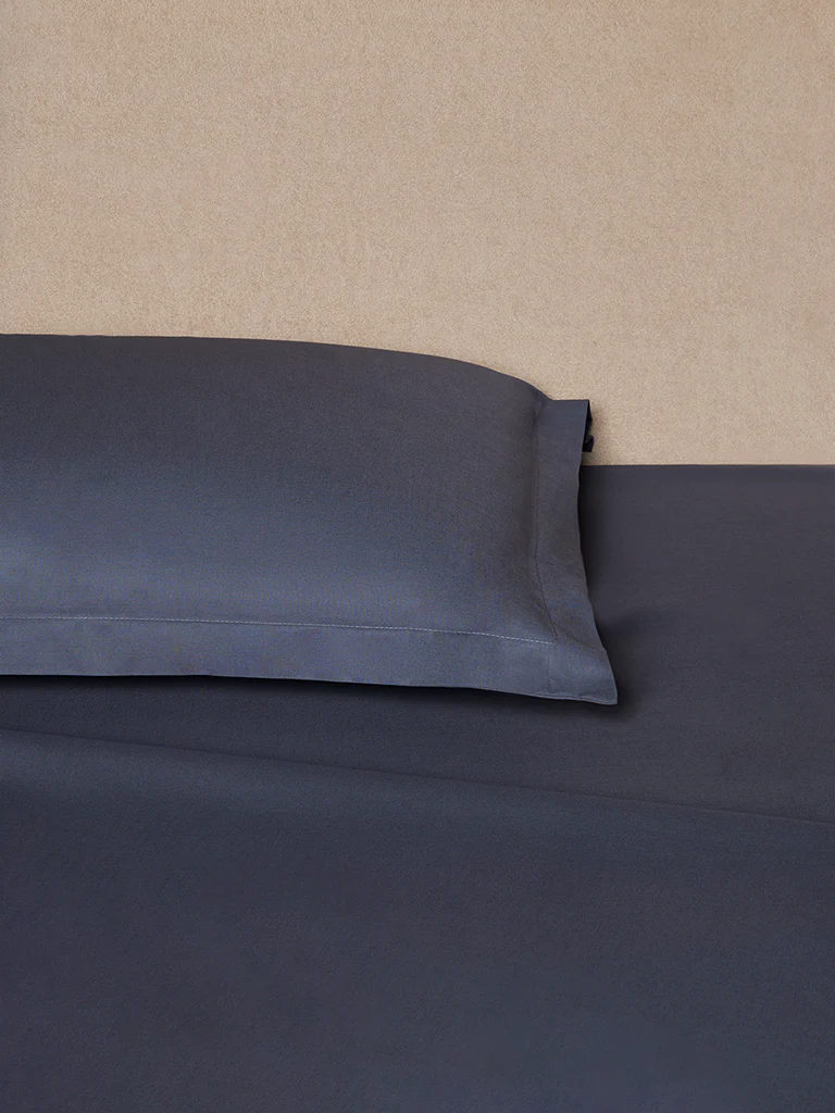 Westside Home Dusty Blue Solid Queen Bed Sheet Set