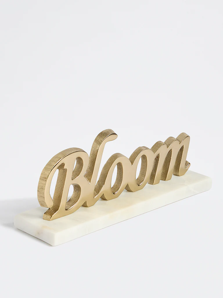 Westside Home Gold Bloom Text on Stand Decorative Object - Image 2