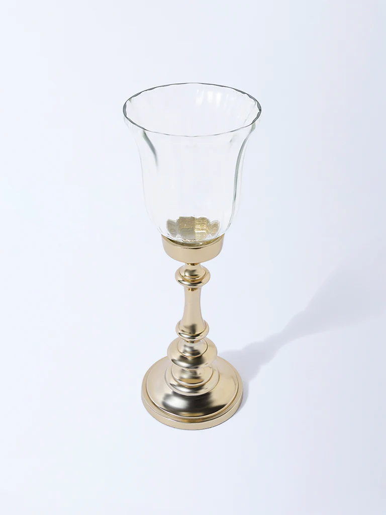 Westside Home Gold Flute Candle Stand - Small - Image 2