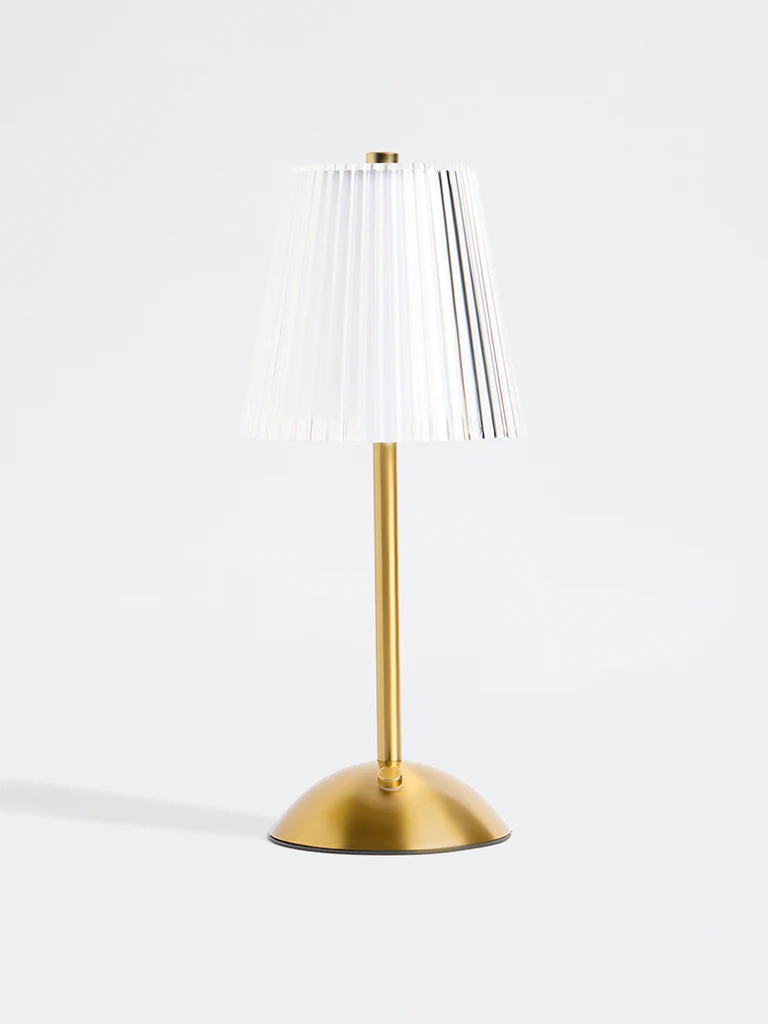 Westside Home Gold Frilled Table Lamp - Image 2