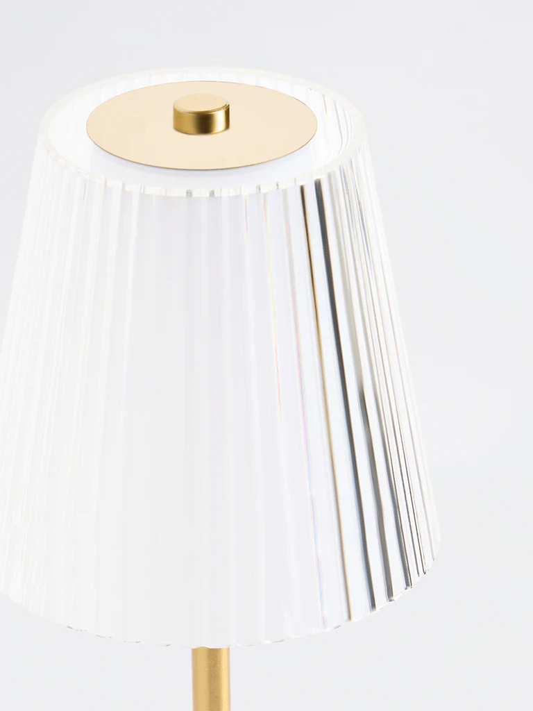 Westside Home Gold Frilled Table Lamp - Image 4