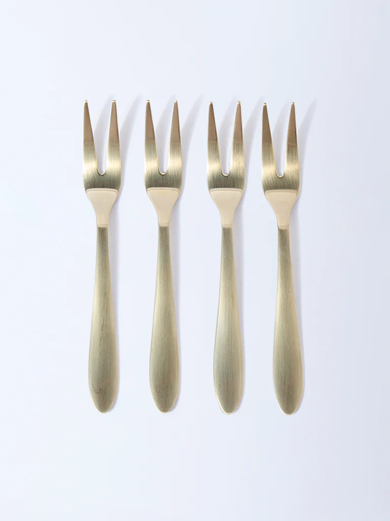 Westside Home Gold Fruit Forks (Set of 4)