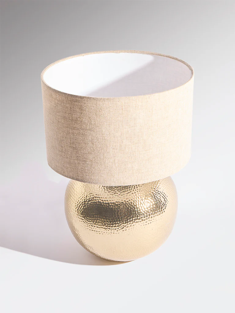 Westside Home Gold Hammered Table Lamp - Image 2