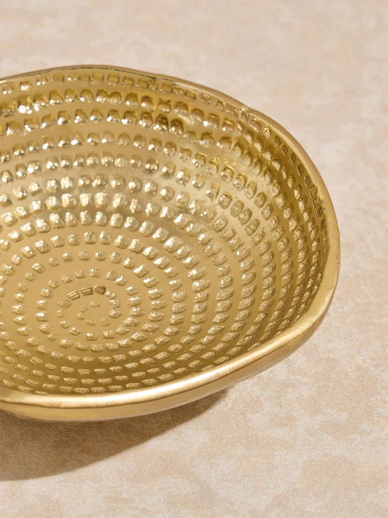 Westside Home Gold Hammered Texture Platter - Image 3