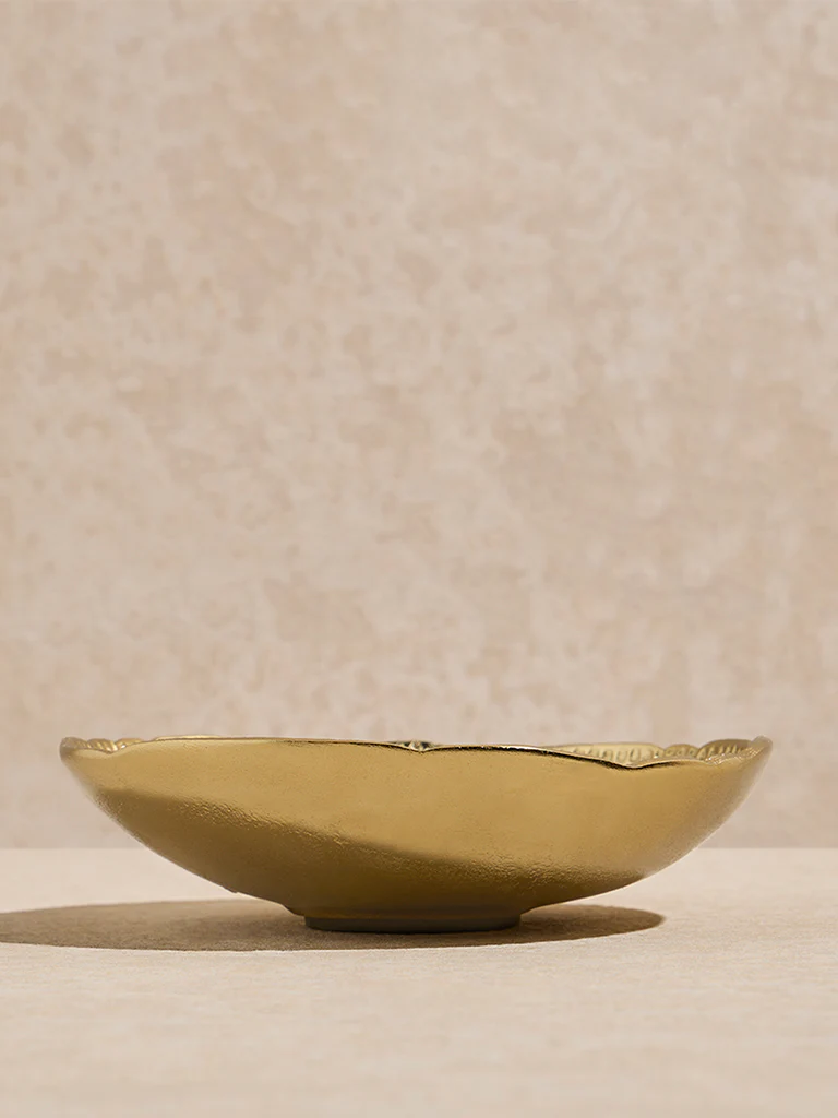 Westside Home Gold Hammered Textured Decorative Platter