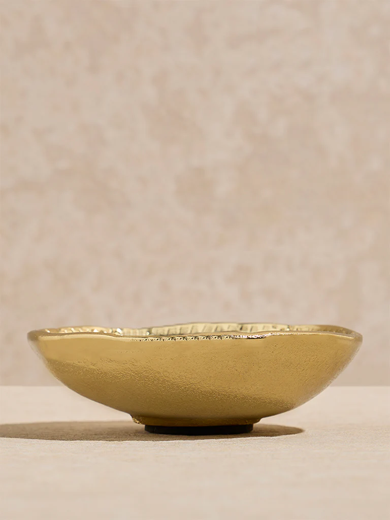 Westside Home Gold Hammered Textured Decorative Platter