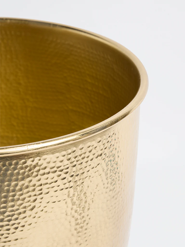 Westside Home Gold Hammered Textured Planter - Large - Image 3