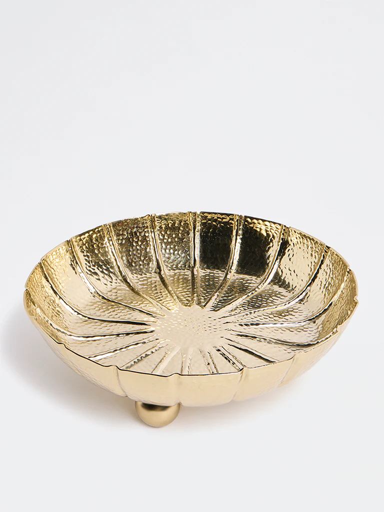 Westside Home Gold Hammered Textured Tray - Image 2