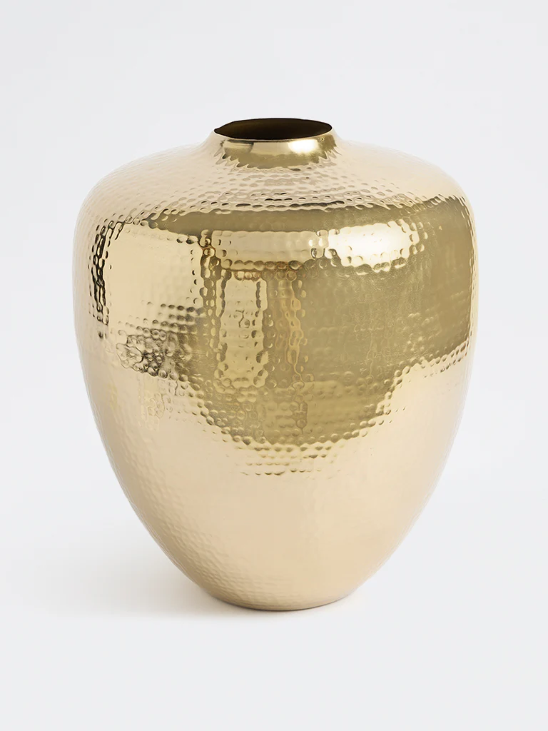 Westside Home Gold Hammered Textured Vase - Image 2