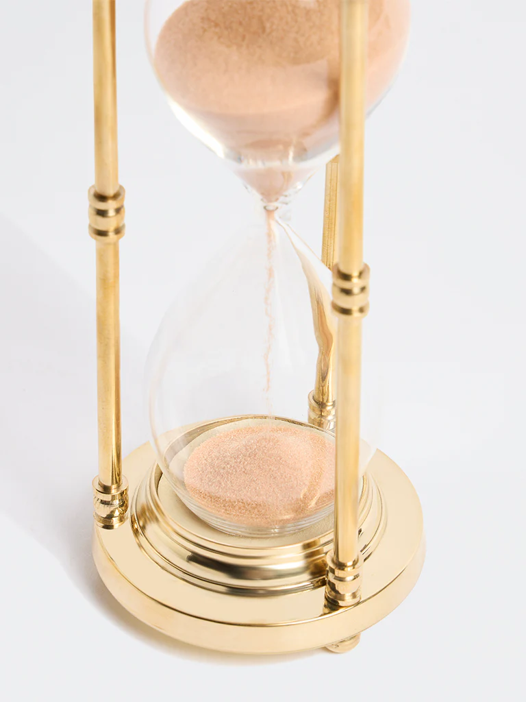 Westside Home Gold Hourglass Decorative Object - Image 3