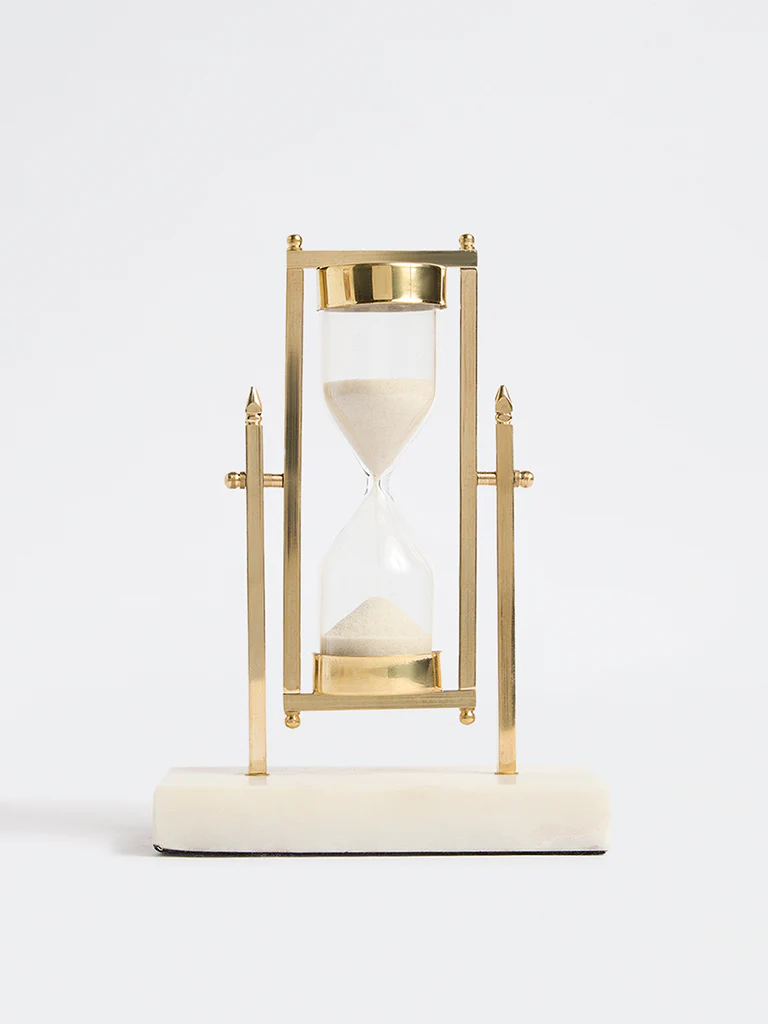 Westside Home Gold Hourglass Decorative Object - Image 2