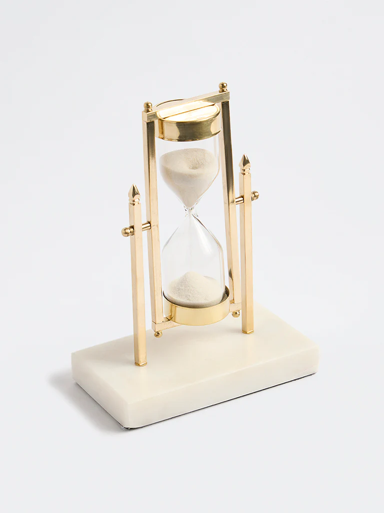 Westside Home Gold Hourglass Decorative Object - Image 3