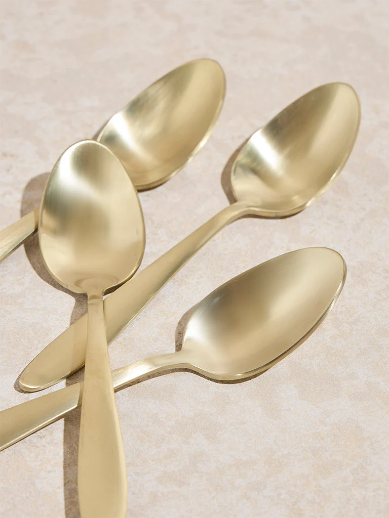 Westside Home Gold Matte Tea Spoon (Set of 4) - Image 3