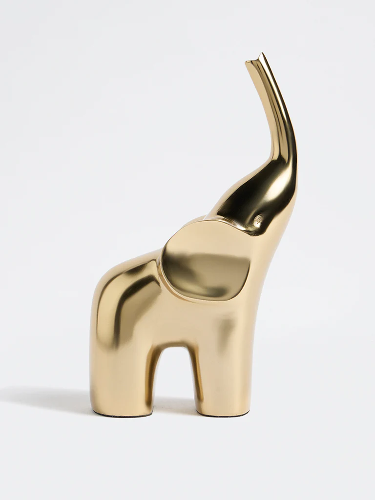 Westside Home Gold Metal Elephant Decorative Object