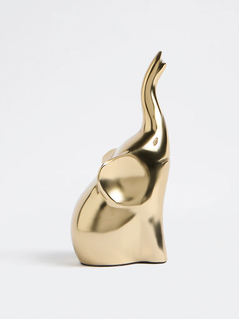 Westside Home Gold Metal Elephant Decorative Object