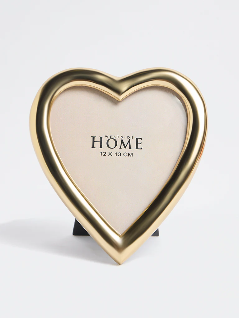 Westside Home Gold Metal Heart Photo Frame