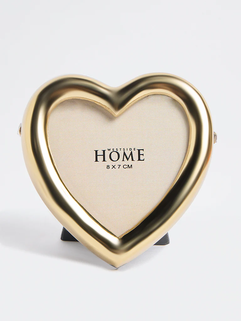 Westside Home Gold Metal Heart Photo Frame