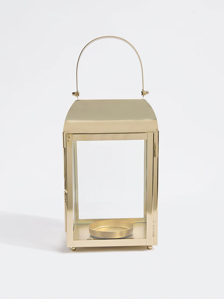 Westside Home Gold Pillar Lantern - Small
