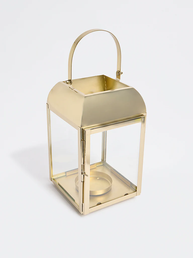 Westside Home Gold Pillar Lantern - Small - Image 2