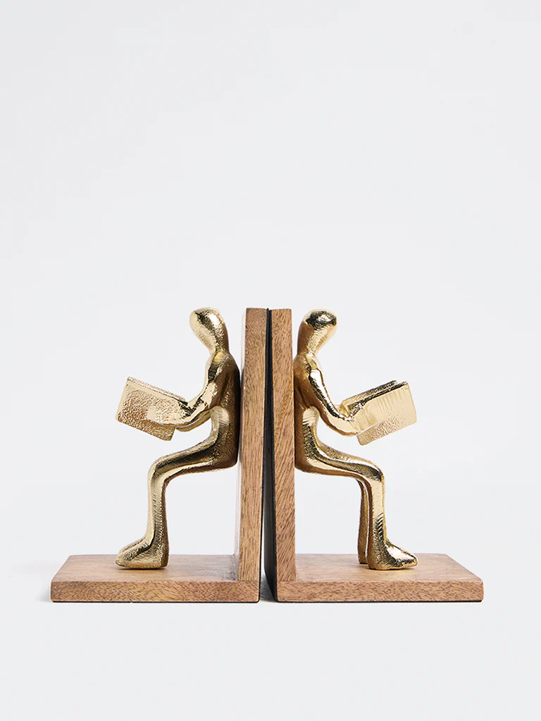 Westside Home Gold Reading Book Ends