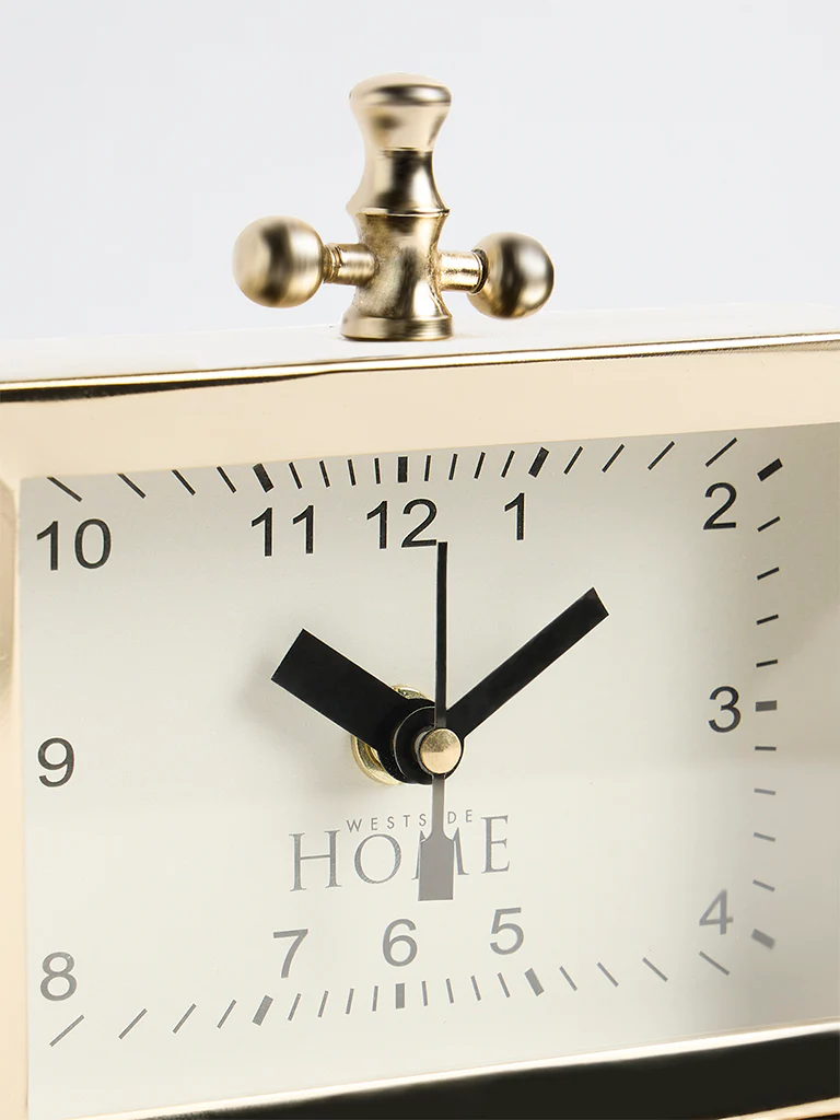 Westside Home Gold Rectangle Table Clock - Image 3