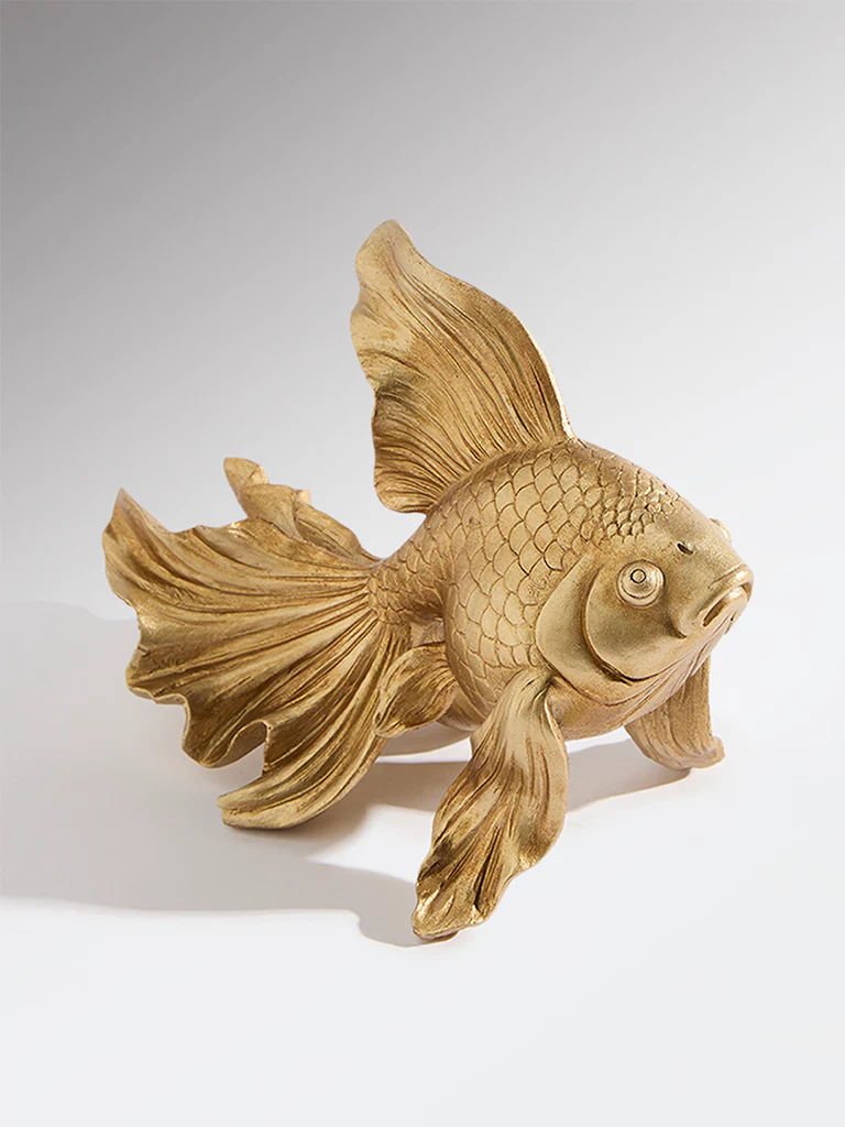 Westside Home Gold Resin Fish Decorative Object - Image 2