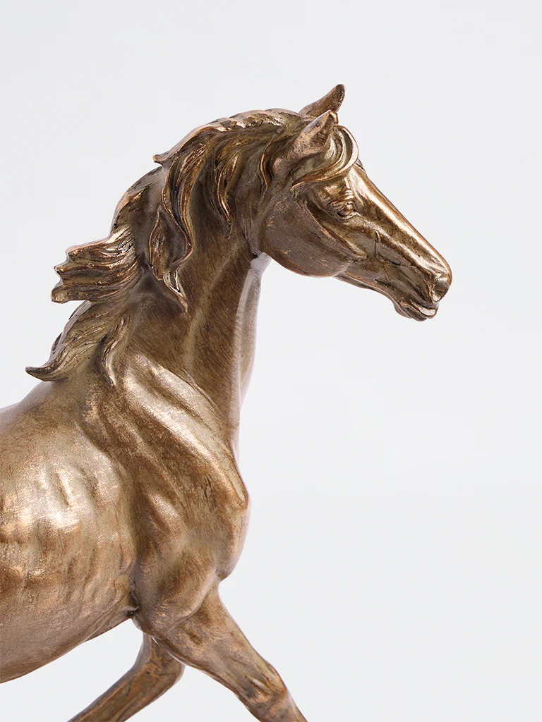 Westside Home Gold Resin Horse Figurine - Image 4