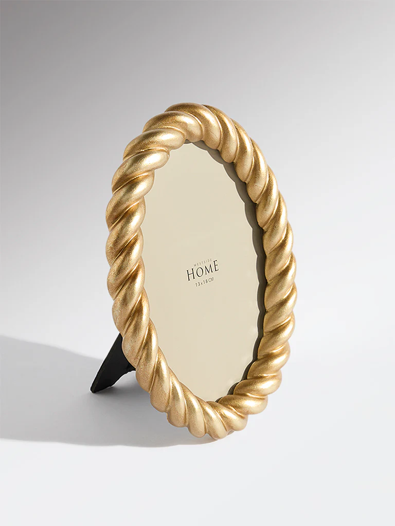 Westside Home Gold Resin Rope Detailed Photo Frame - Image 2