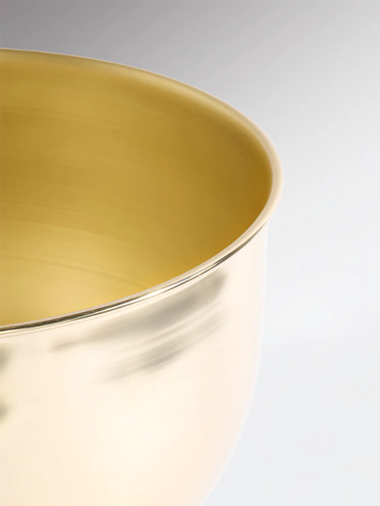 Westside Home Gold Round Metal Floor Pot - Large - Image 3
