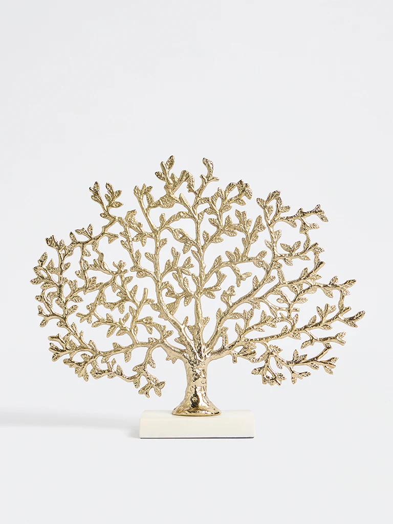Westside Home Gold Tree of Life Sculpture on Stand